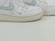Vorschaubild 4 von Air Force 1 Damen Sneaker Weiß Gr. 40 Leder Low Sportschuhe Mint Gold