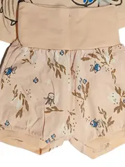 Vorschaubild 4 von Baby Set Gr. 74 Shirt Shorts Baumwolle Tiermotiv Beige Rüschen