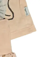Vorschaubild 5 von Baby Set Gr. 74 Shirt Shorts Baumwolle Tiermotiv Beige Rüschen