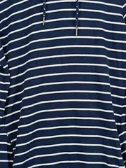 Vorschaubild 4 von EDC Damen Kapuzenpullover gestreift Blau Gr. S Maritim