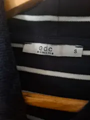 Vorschaubild 5 von EDC Damen Kapuzenpullover gestreift Blau Gr. S Maritim