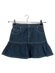 Vorschaubild 1 von Jeansrock Mädchen Gr. 138/140 Blau Denim Mini Rüschen