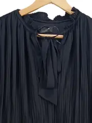 Vorschaubild 2 von Damen Freizeitkleid Schwarz Gr. 36/S Elegant Plissee Langarm