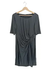 Vorschaubild 1 von Festliches Kleid Damen Gr. 42 Grau Elegant Abendkleid