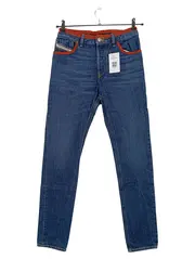 Vorschaubild 1 von 1995 5 Pockets Herren Jeans Straight Leg Blau W28 L34 Lederdetails
