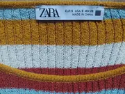 Vorschaubild 5 von Damen Stricktop Gestreift Mehrfarbig Gr. 36/S Casual