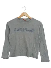 Vorschaubild 1 von Langarmshirt Kinder Gr. 140 Grau Logo-Print Casual
