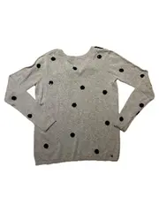 Vorschaubild 2 von Miss Captain Trend Damen Pullover Gr. 40/L Grau Punkte Schleife Baumwolle