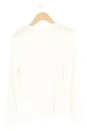 Vorschaubild 2 von Damen Bluse Weiß Gr. 36/S Klassisch Elegant Langarm