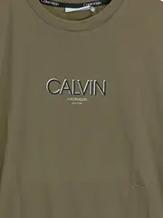 Vorschaubild 3 von Herren T-Shirt Oliv Gr. S Casual Logo-Print