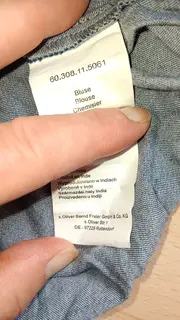 Vorschaubild 4 von Damen Hemdbluse Denim Blau Casual Einheitsgröße Knopfleiste Brusttasche