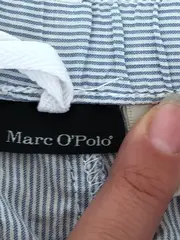 Vorschaubild 10 von Damen Pyjamahose Schlafanzughose Gr. 40 Blau Gestreift Baumwolle