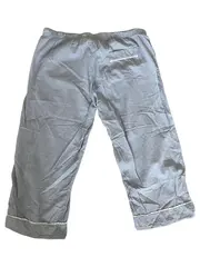 Vorschaubild 2 von Damen Pyjamahose Schlafanzughose Gr. 40 Blau Gestreift Baumwolle