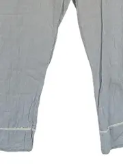 Vorschaubild 8 von Damen Pyjamahose Schlafanzughose Gr. 40 Blau Gestreift Baumwolle