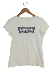 Vorschaubild 1 von Damen T-Shirt Weiß Gr. 38/M Casual mit floralem Logo-Print