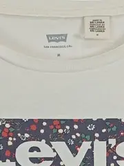 Vorschaubild 4 von Damen T-Shirt Weiß Gr. 38/M Casual mit floralem Logo-Print