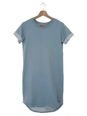 Vorschaubild 1 von T-Shirt Kleid Damen XS Hellblau Casual Sweatkleid