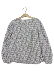 Vorschaubild 1 von Mädchen Bluse Langarm Blumenmuster Gr. 138/140 Weiß