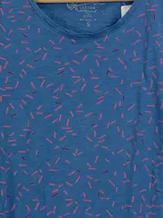 Vorschaubild 2 von EDC Damen T-Shirt Blau Gr. 36/S Casual Baumwolle