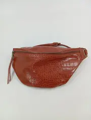 Vorschaubild 2 von Gürteltasche Damen Braun Kroko-Optik Bauchtasche Vintage Streetwear 28cm