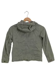Vorschaubild 2 von Mädchen Leichte Jacke Gr. 140 Oliv Kapuze Baumwolle