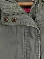 Vorschaubild 3 von Mädchen Leichte Jacke Gr. 140 Oliv Kapuze Baumwolle