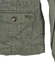 Vorschaubild 4 von Mädchen Leichte Jacke Gr. 140 Oliv Kapuze Baumwolle