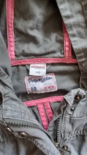 Vorschaubild 5 von Mädchen Leichte Jacke Gr. 140 Oliv Kapuze Baumwolle