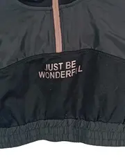 Vorschaubild 3 von Mädchen Kapuzenpullover Gr. 116 Schwarz Cropped Schriftzug Hoodie