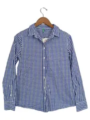 Vorschaubild 1 von Damen Hemdbluse Gr. 36/S Blau Kariert Casual