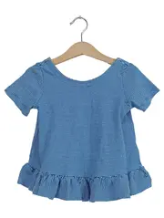Vorschaubild 1 von Bluse Mädchen 104 Blau Gestreift Maritim Rüschen
