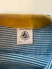 Vorschaubild 4 von Bluse Mädchen 104 Blau Gestreift Maritim Rüschen