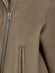 Vorschaubild 3 von Damen Lederjacke Lammfelloptik Braun Gr. 34/XS Casual