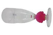 Vorschaubild 2 von Trinkglas Elegant Glas Transparent Pink Muschelschale 22cm Hoch 8cm Breit