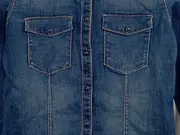 Vorschaubild 4 von Damen Jeanshemd Hemdbluse Gr. 34/XS Blau Casual Langarm