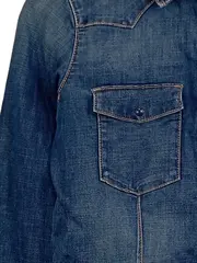 Vorschaubild 6 von Damen Jeanshemd Hemdbluse Gr. 34/XS Blau Casual Langarm