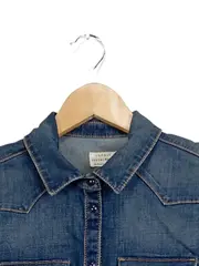 Vorschaubild 3 von Damen Jeanshemd Hemdbluse Gr. 34/XS Blau Casual Langarm