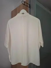 Vorschaubild 6 von Damen Bluse Hemd Oversize Weiß Gr. 38 Casual Knopfleiste