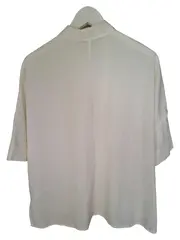 Vorschaubild 2 von Damen Bluse Hemd Oversize Weiß Gr. 38 Casual Knopfleiste