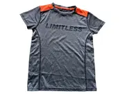 Vorschaubild 1 von Kinder Sport Shirt Kurzarm Meliert Grau Polyester Gr. 140