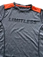 Vorschaubild 3 von Kinder Sport Shirt Kurzarm Meliert Grau Polyester Gr. 140