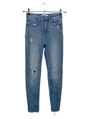 Vorschaubild 1 von Damen Destroyed Jeans Gr. 34 (XS) W26 Blau Casual