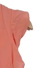 Vorschaubild 3 von Damen Top Gr. 36/S Orange Viskose Kurzarm Rüschen Casual