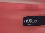 Vorschaubild 6 von Damen Top Gr. 36/S Orange Viskose Kurzarm Rüschen Casual