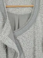 Vorschaubild 3 von Damen Strickjacke Gr. 42 Grau Meliert Elegant