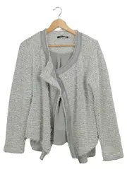 Vorschaubild 1 von Damen Strickjacke Gr. 42 Grau Meliert Elegant