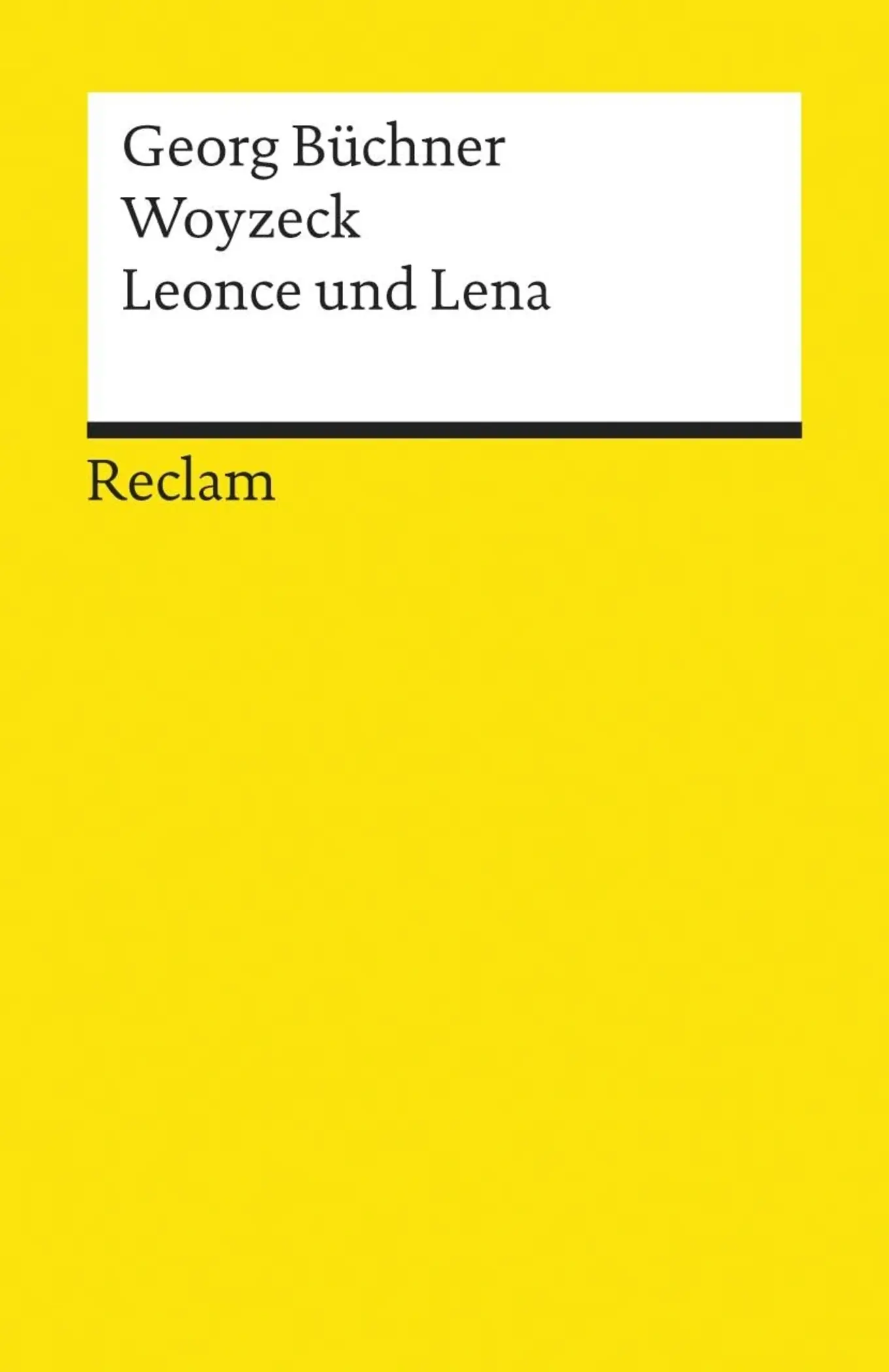 Georg Büchner Woyzeck Leonce und Lena Reclam Taschenbuch Deutsch Abitur Prüfung