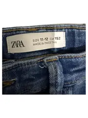 Vorschaubild 5 von Kinder Destroyed Jeans Blau Gr. 152 Baumwolle Casual Knopf