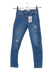 Vorschaubild 1 von Kinder Destroyed Jeans Blau Gr. 152 Baumwolle Casual Knopf