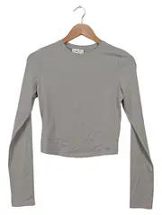 Vorschaubild 1 von Damen Langarmshirt Grau Gr. 38;M Baumwolle Casual